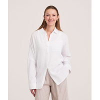 Denver Hayes Women's Long Sleeve Oversized Gauze Button-Up Shirt