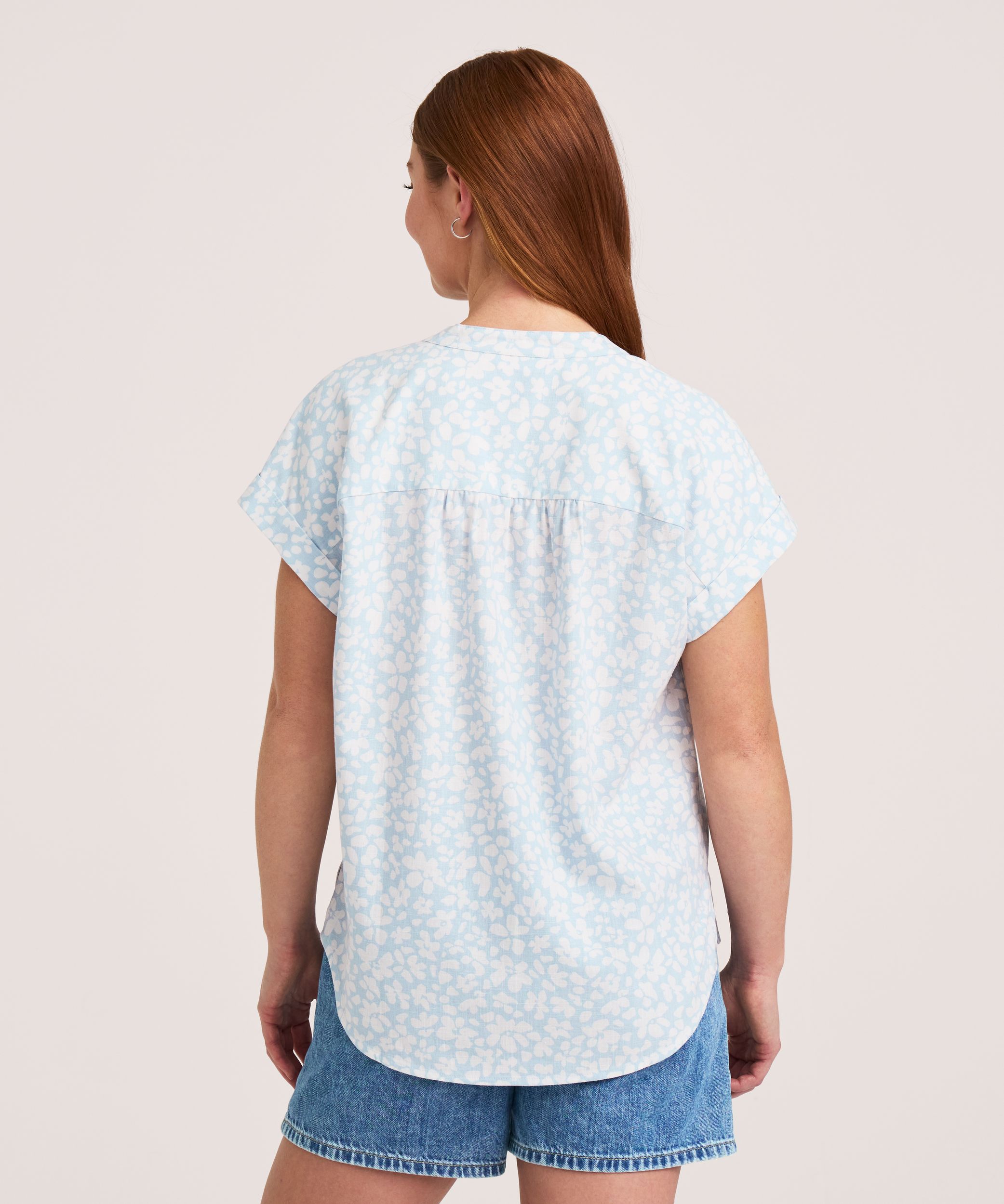 Denver Hayes Women's Printed Front Tie Shirt