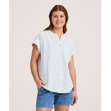 Denver Hayes Women's Printed Front Tie Shirt Front_Flat