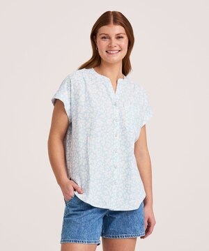 Denver Hayes Women's Printed Front Tie Shirt