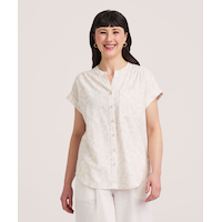 Denver Hayes Women's Printed Front Tie Shirt