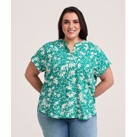 Denver Hayes Women's Printed Front Tie Shirt