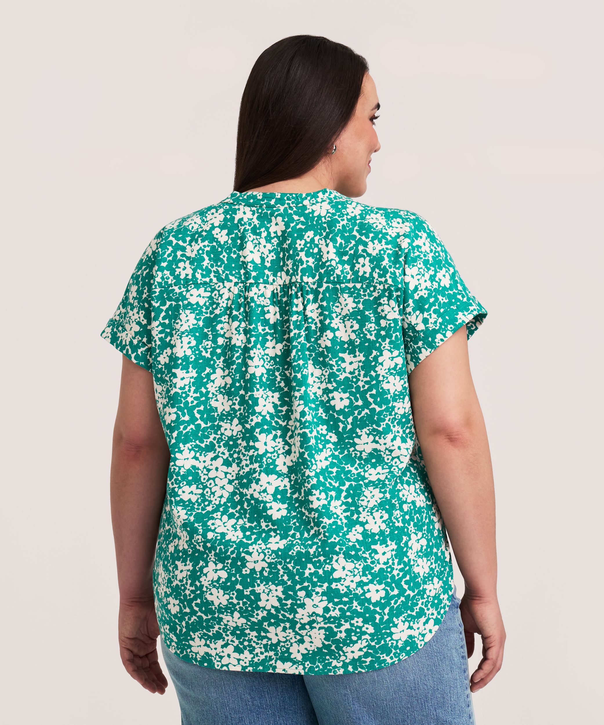 Chemise imprimée nouée sur le devant pour femmes, Denver Hayes