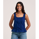 Denver Hayes Women's Pintuck Tank Top Front_Flat