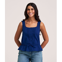 Denver Hayes Women's Pintuck Tank Top Front_Flat