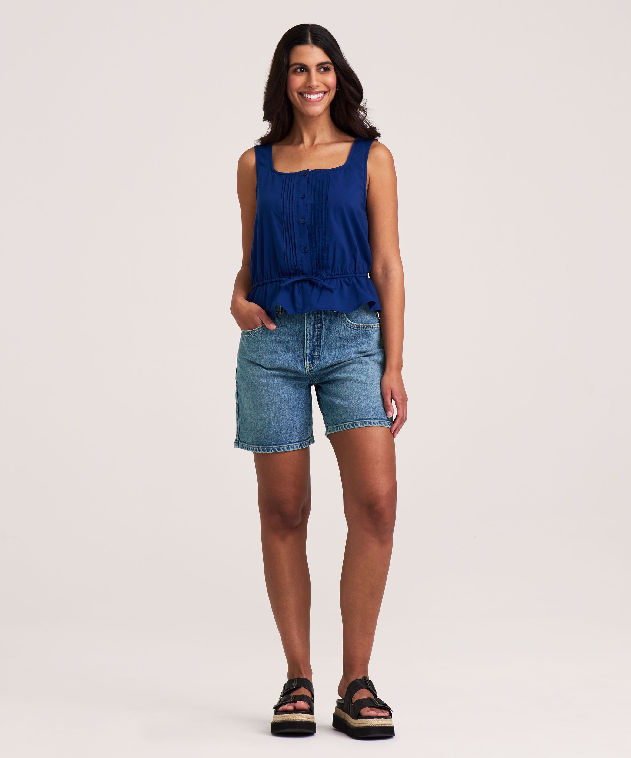 Denver Hayes Women's Pintuck Tank Top