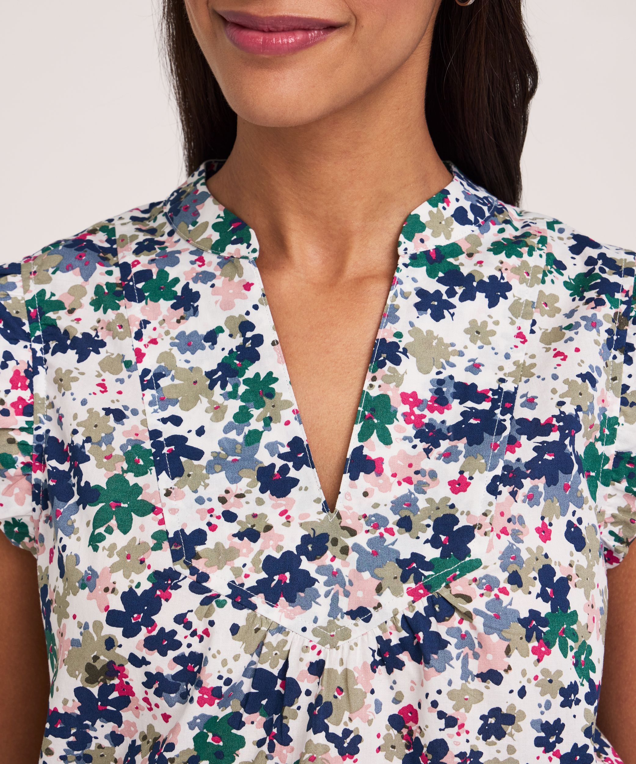 Denver Hayes Women's Flutter Sleeve Pullover Blouse