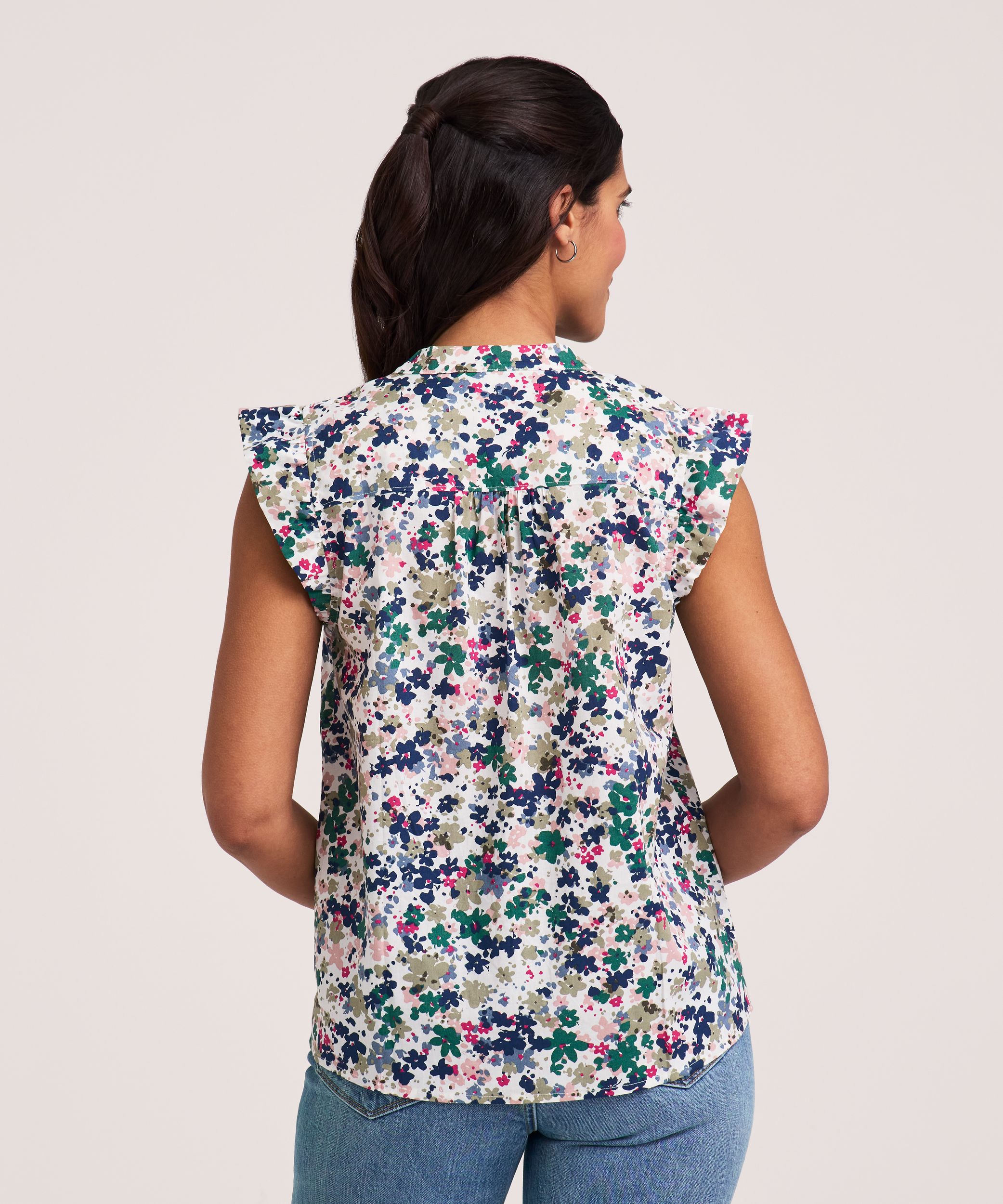 Denver Hayes Women's Flutter Sleeve Pullover Blouse