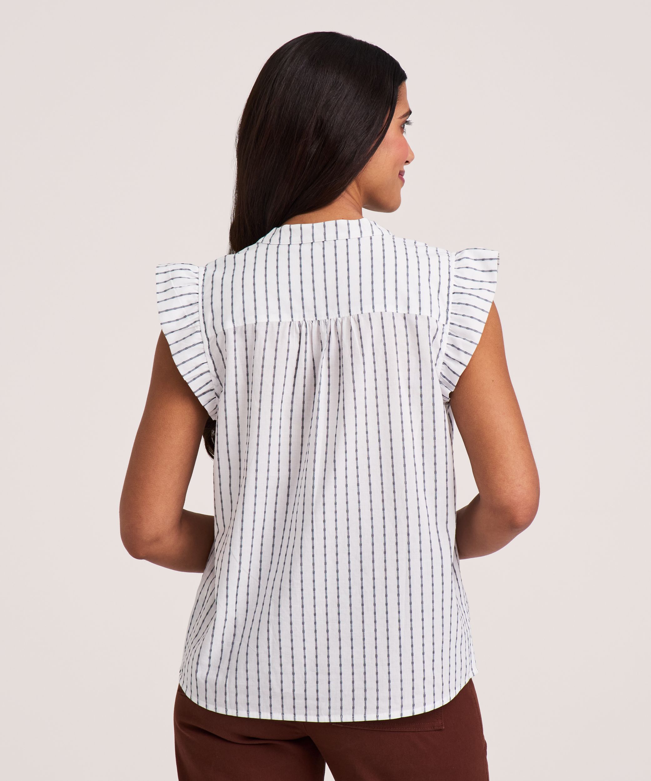 Blouse à enfiler à manches flottantes pour femmes, Denver Hayes