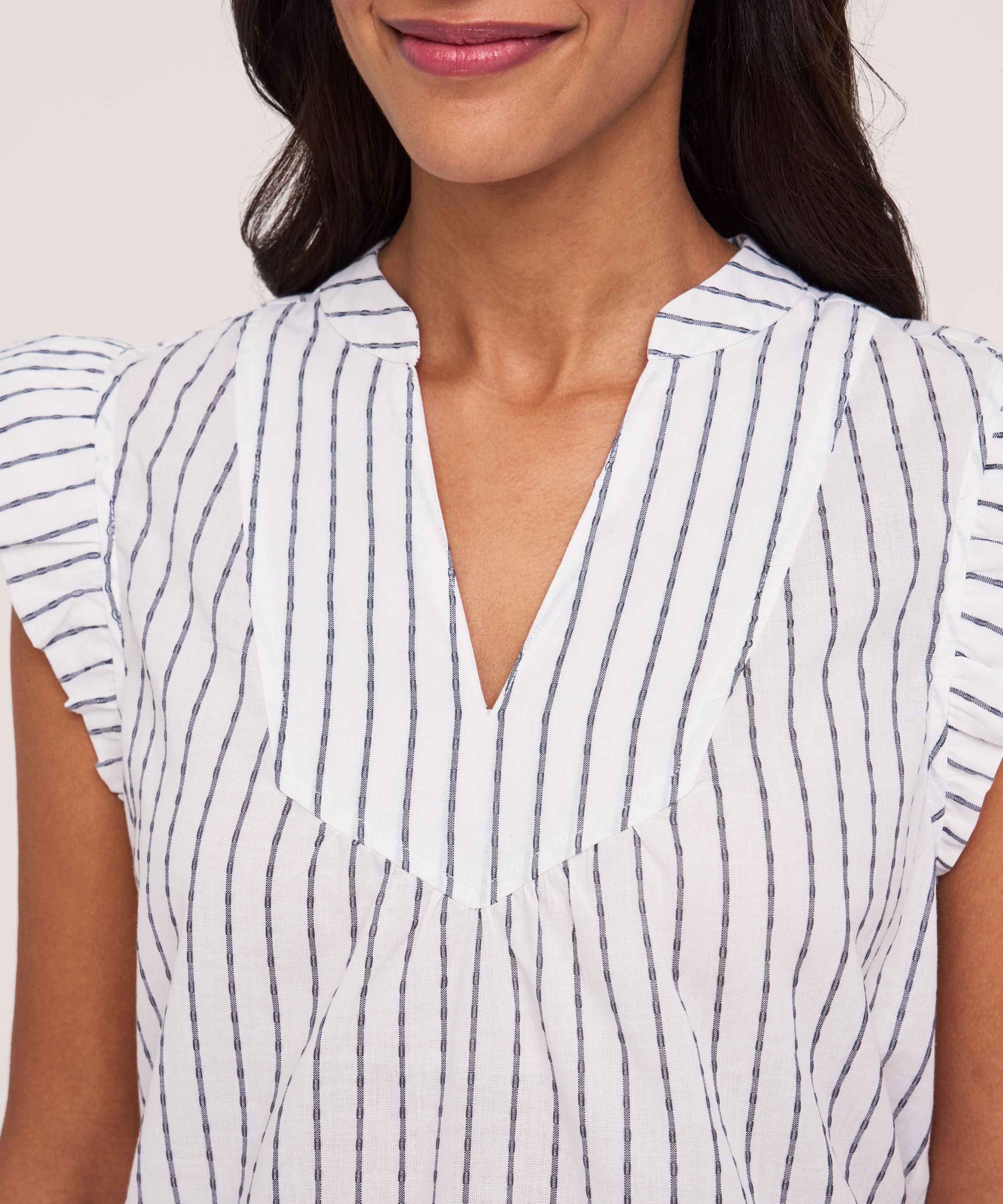 Blouse à enfiler à manches flottantes pour femmes, Denver Hayes