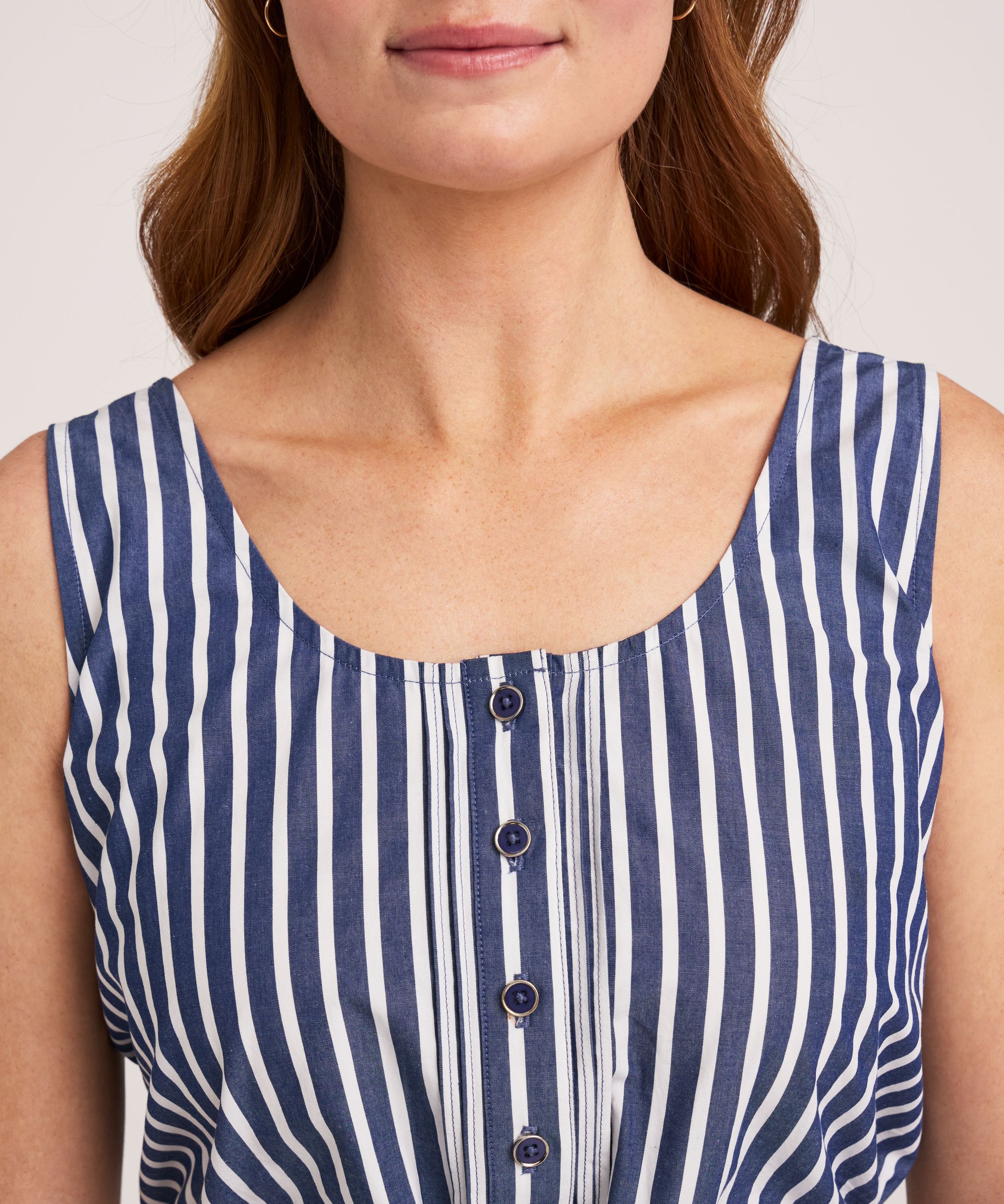 Denver Hayes Women's Tie Front Sleeveless Tank Top