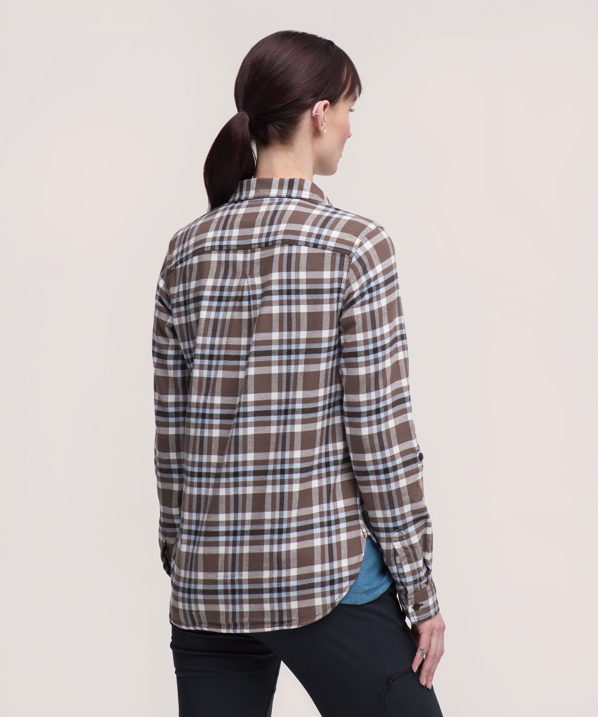 Chemise en flanelle extensible semi-ajustée pour femmes, WindRiver