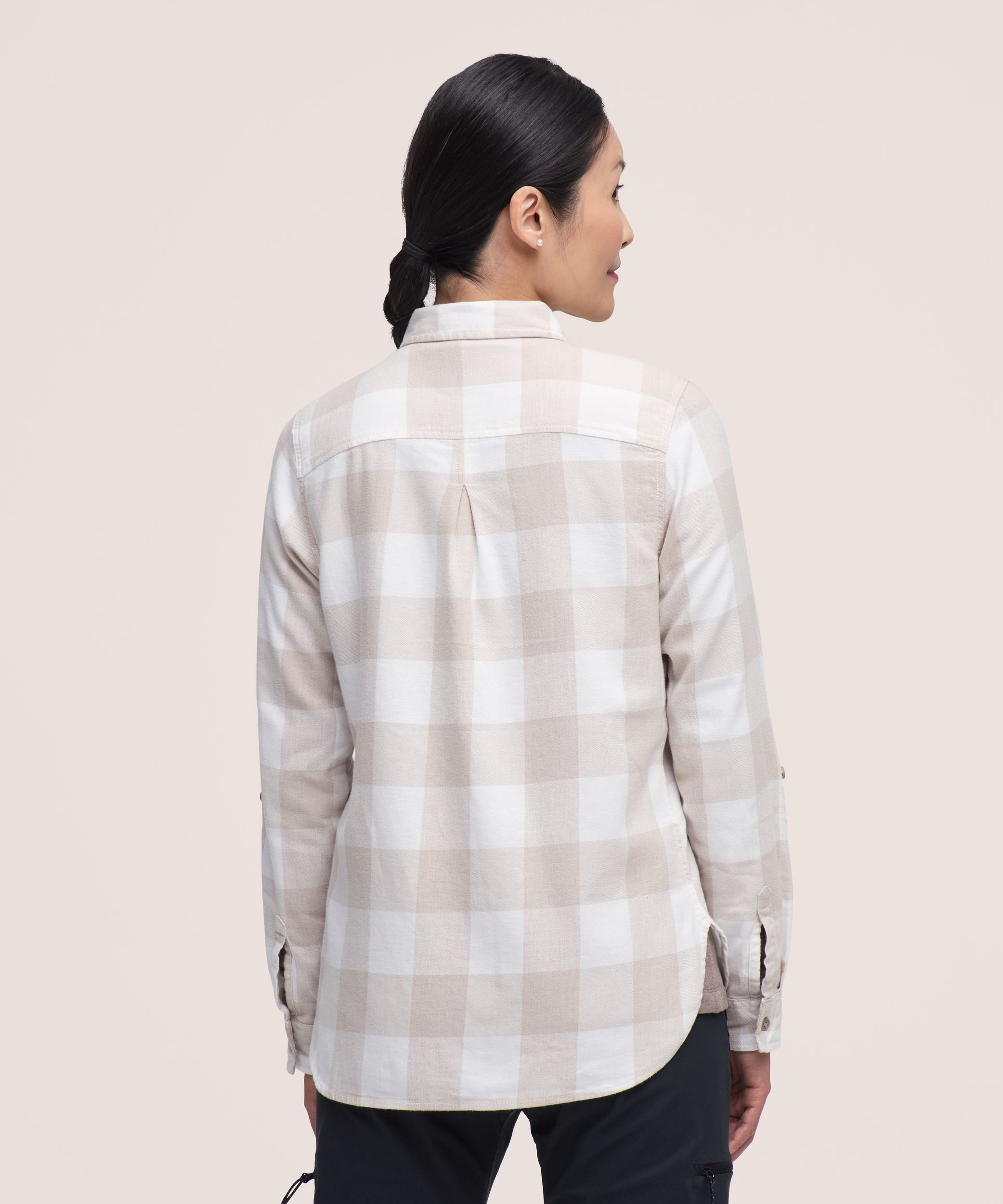 Chemise en flanelle extensible semi-ajustée pour femmes, WindRiver