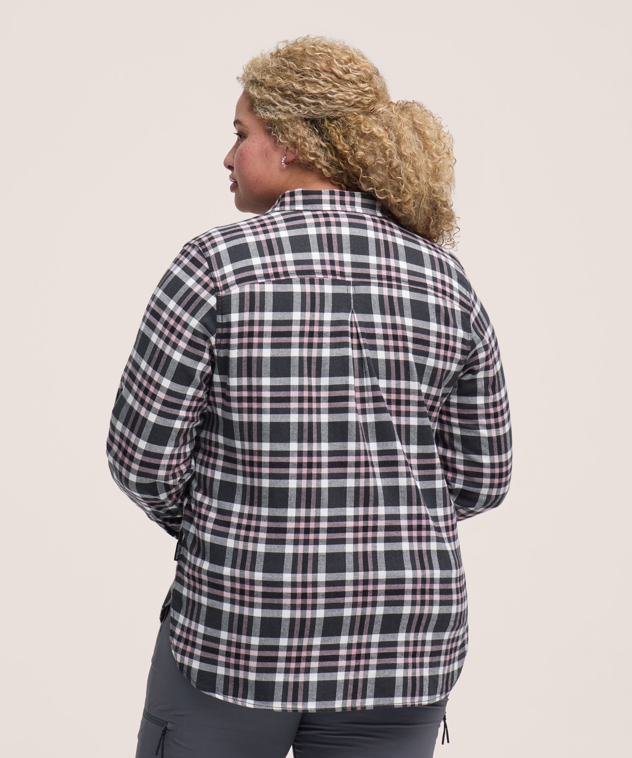 Chemise en flanelle extensible semi-ajustée pour femmes, WindRiver
