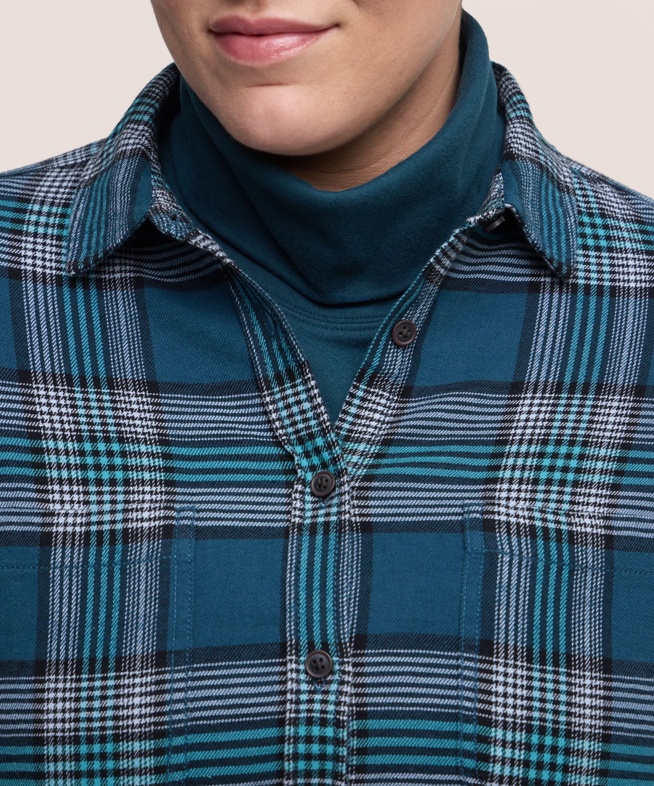 Chemise en flanelle extensible semi-ajustée pour femmes, WindRiver