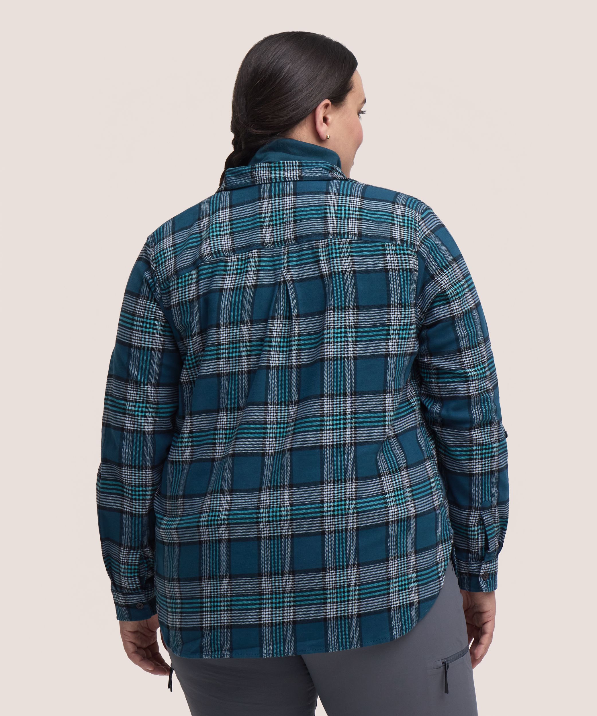Chemise en flanelle extensible semi-ajustée pour femmes, WindRiver