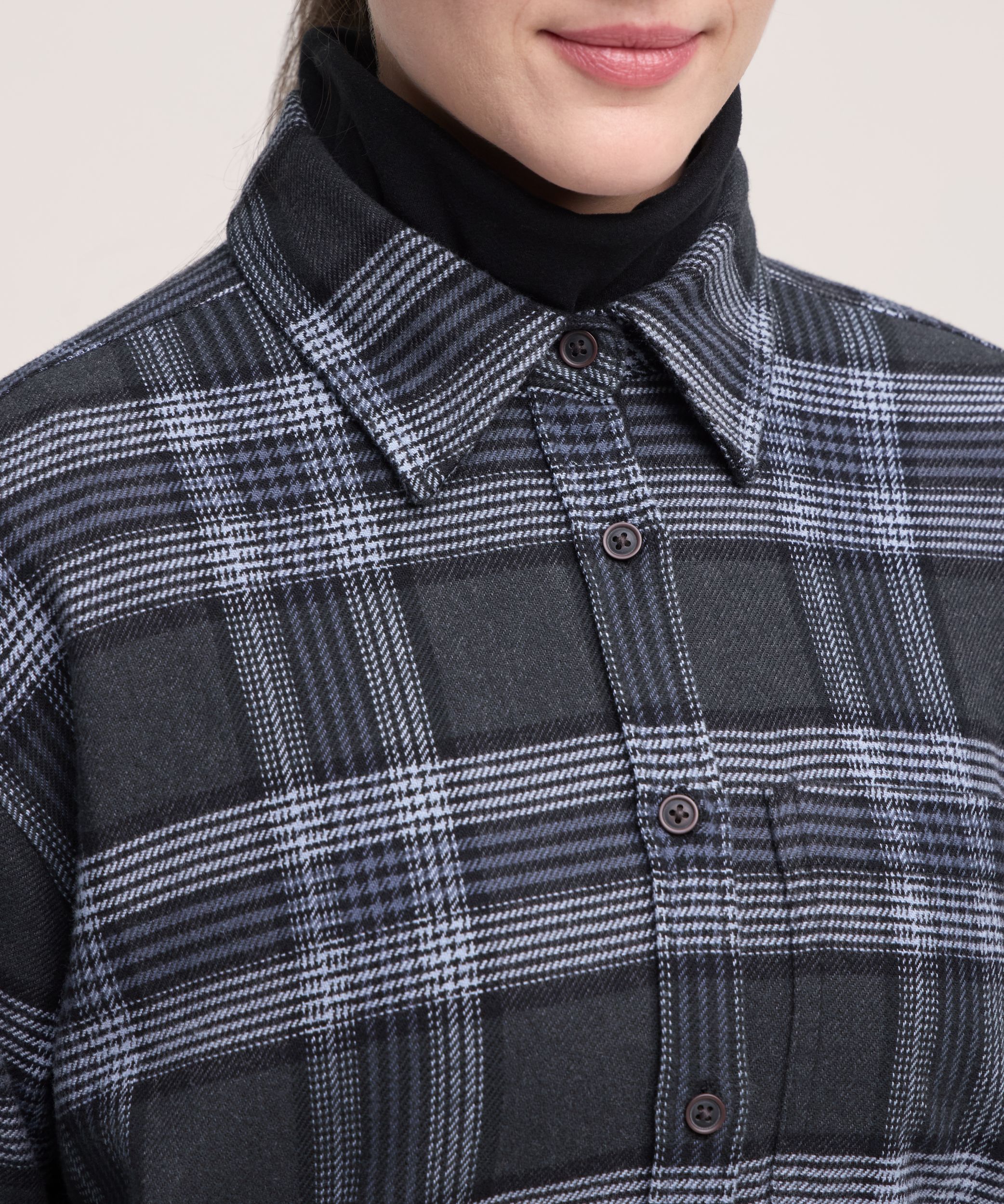 Chemise en flanelle surdimensionnée pour femmes, WindRiver