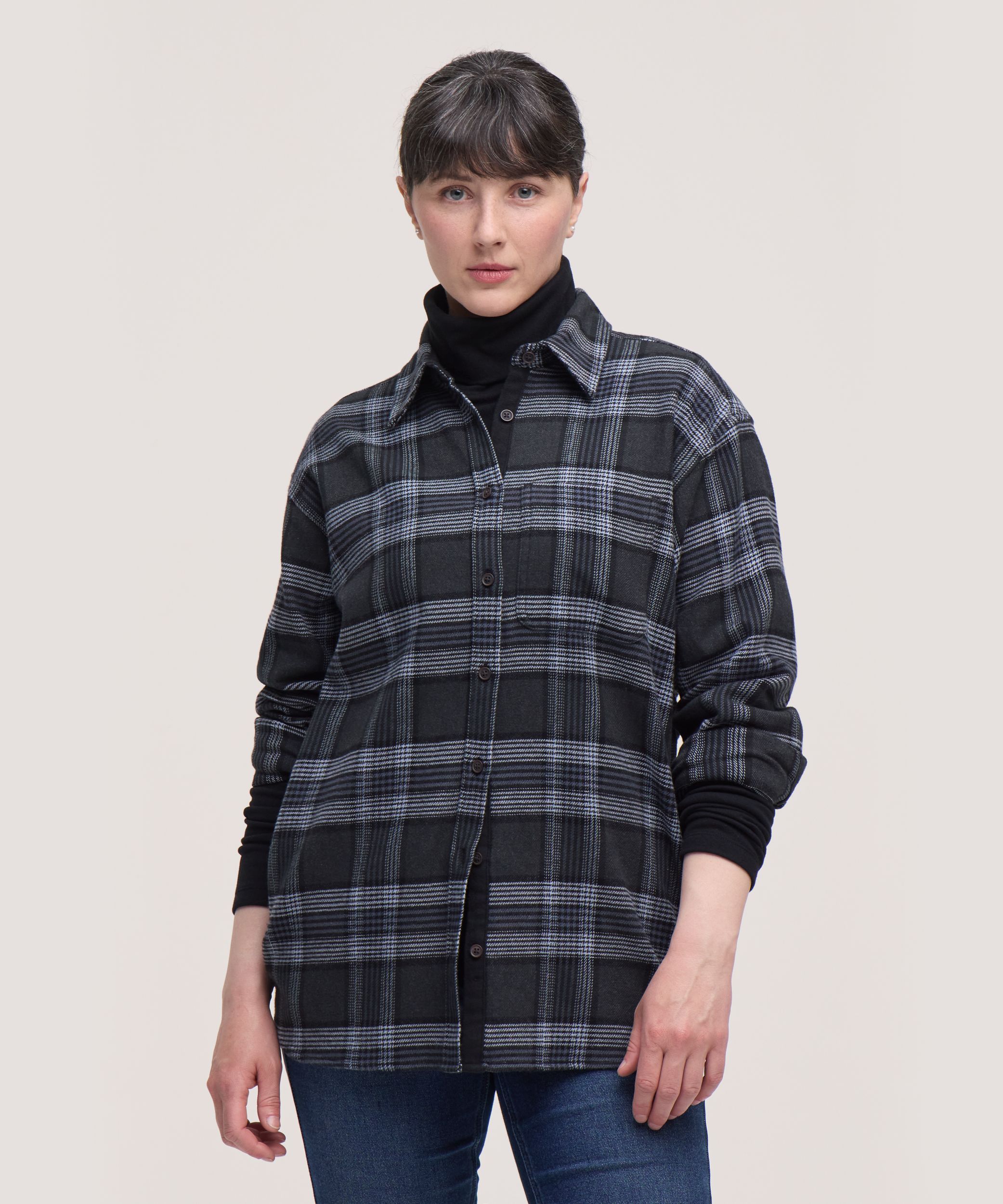 Chemise en flanelle surdimensionnée pour femmes, WindRiver