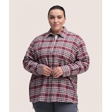 WindRiver Women's Oversized Flannel Front_Flat