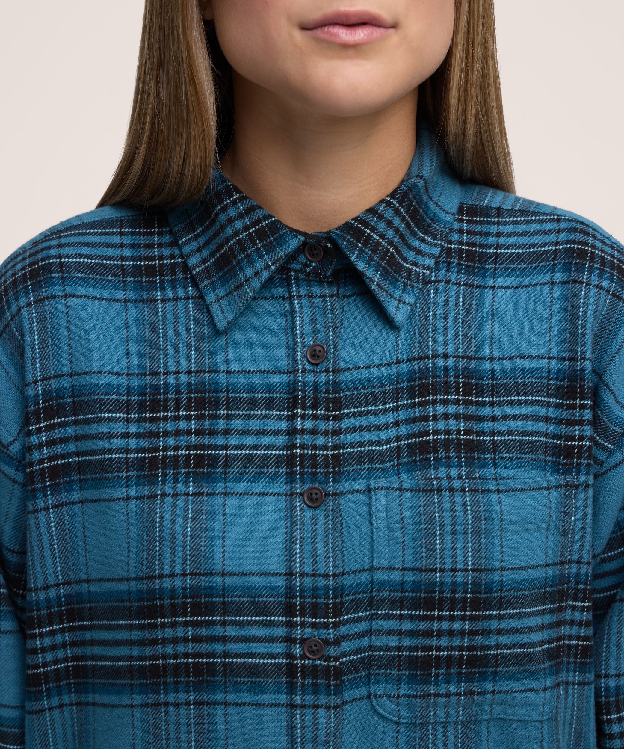 Chemise en flanelle surdimensionnée pour femmes, WindRiver