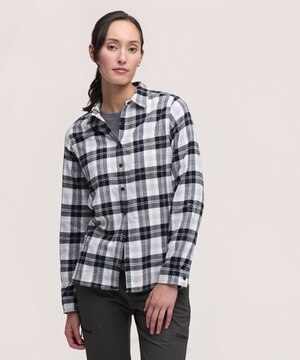 Chemise en flanelle extensible semi-ajustée pour femmes, WindRiver