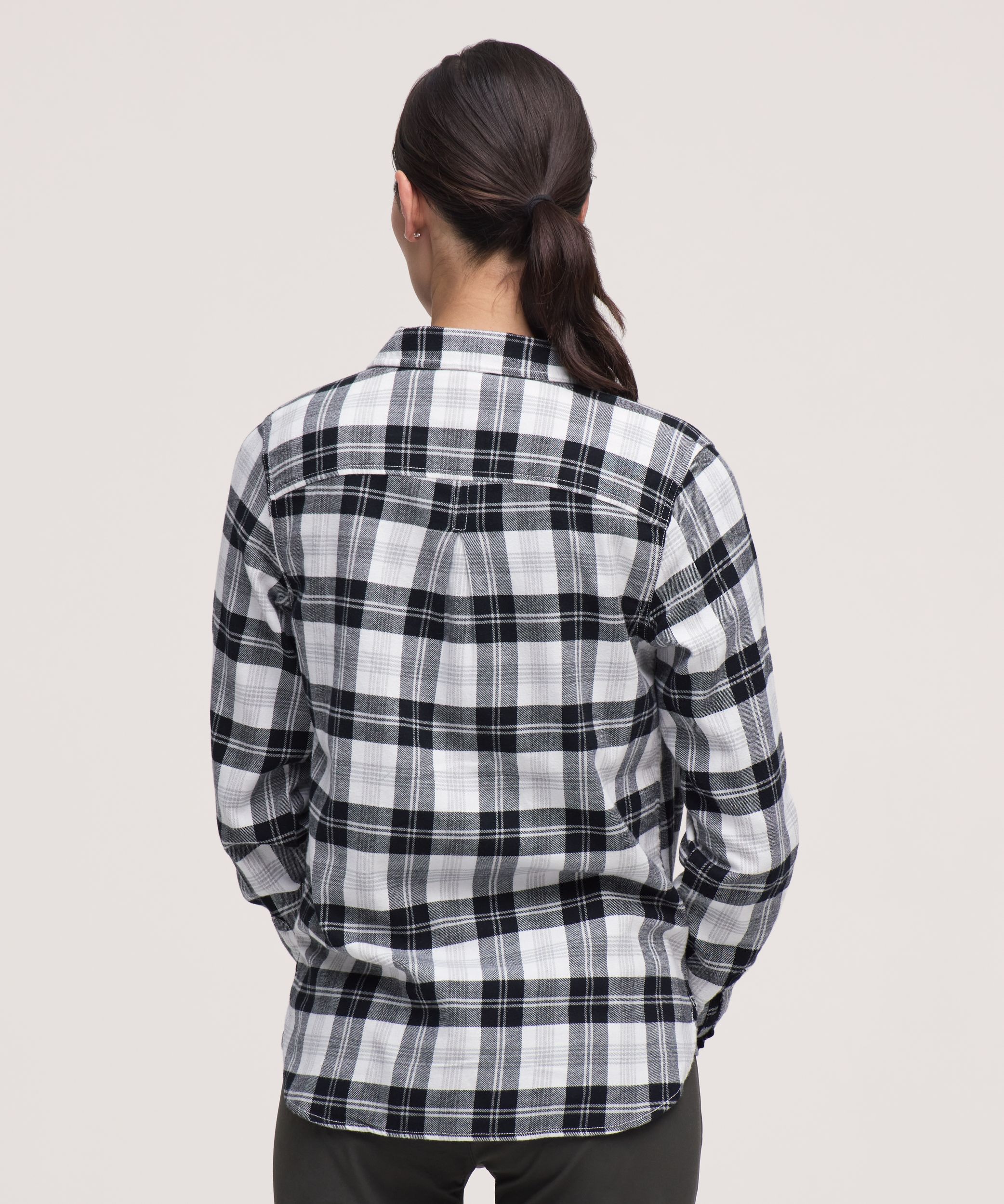 Chemise en flanelle extensible semi-ajustée pour femmes, WindRiver