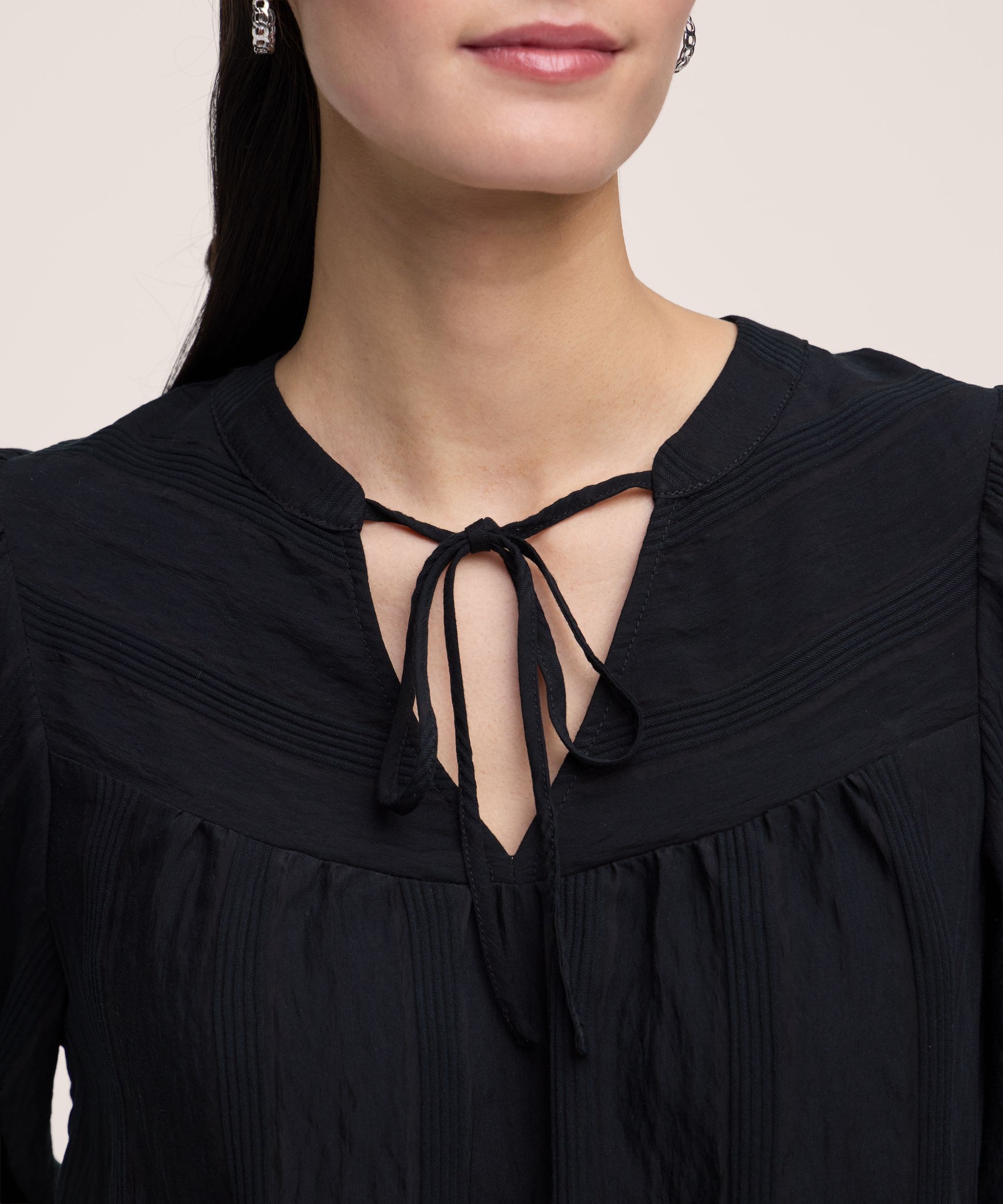 Blouse bohème texturée à manches longues pour femmes, Denver Hayes