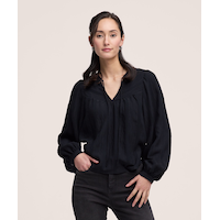 Blouse bohème texturée à manches longues pour femmes, Denver Hayes