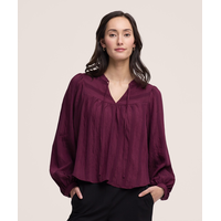 Denver Hayes Women's Long Sleeve Textured BOHO Blouse
