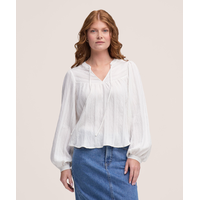 Blouse bohème texturée à manches longues pour femmes, Denver Hayes