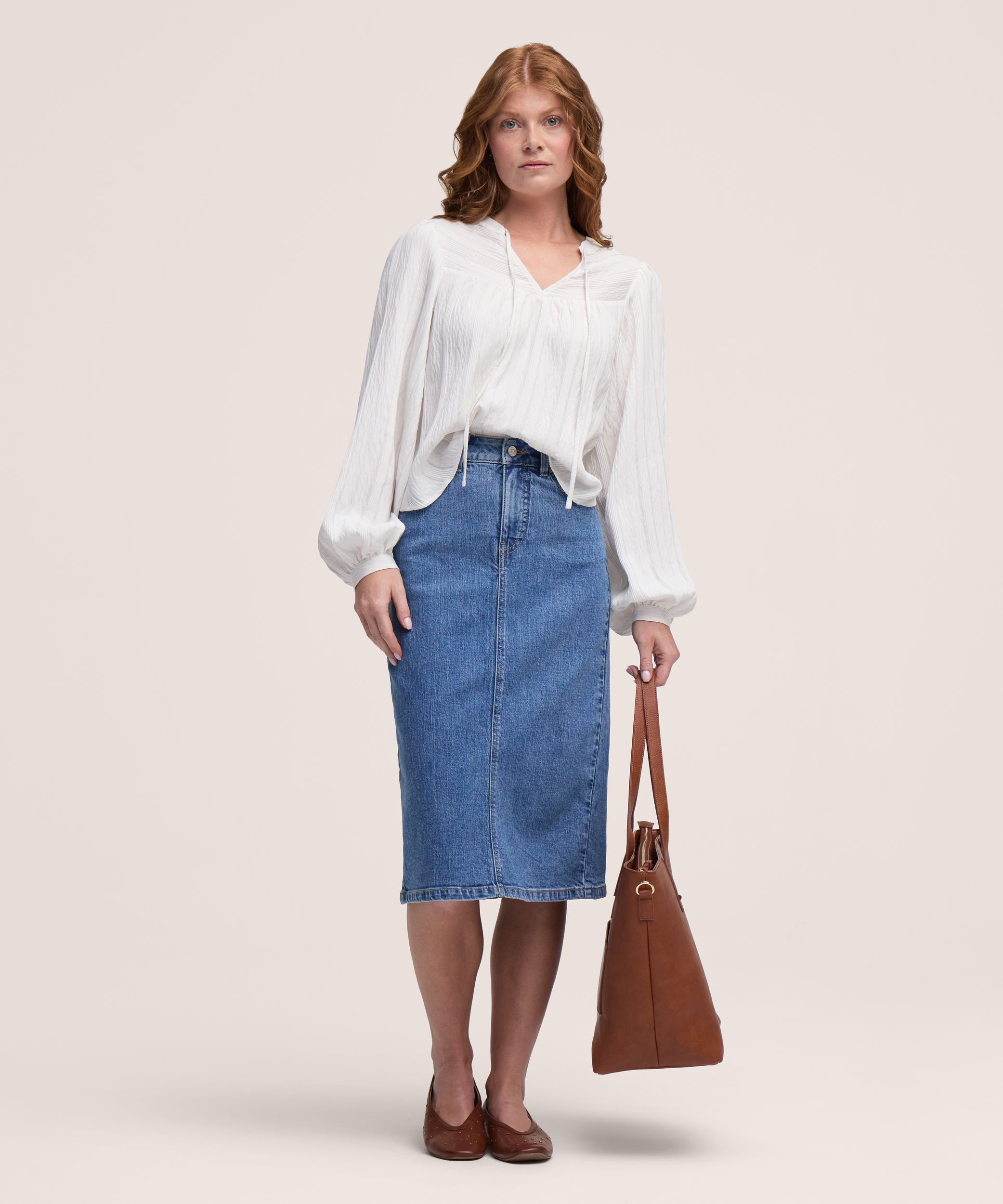 Blouse bohème texturée à manches longues pour femmes, Denver Hayes