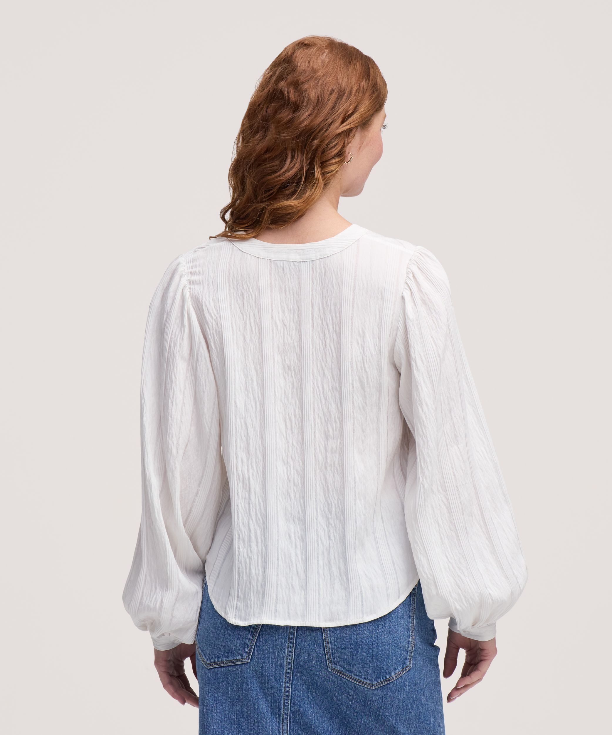 Blouse bohème texturée à manches longues pour femmes, Denver Hayes