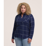 Chemise boutonnée à manches longues semi-ajustée et texturée pour femmes, Denver Hayes Front_Angled_Left