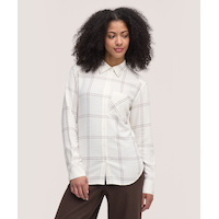 Denver Hayes Women's Long Sleeve Semi-Fit Textured Button Up Shirt
