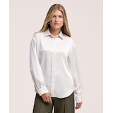 Chemisier à manches longues en satin pour femmes, Denver Hayes Front_Flat
