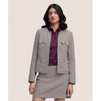Blazer à motif pied-de-poule pour femmes, Denver Hayes