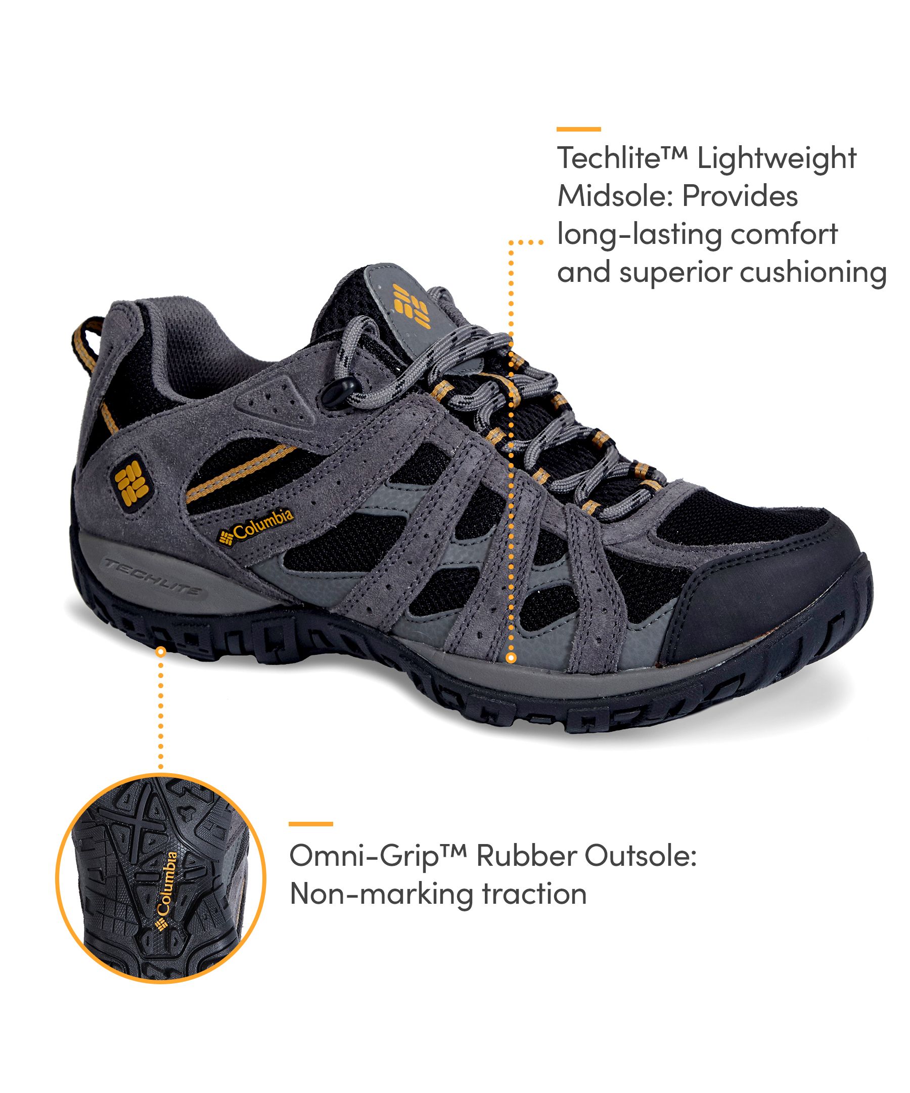 Columbia Men's Redmond Waterproof Low Cut Hiking Shoes - Wide 4E