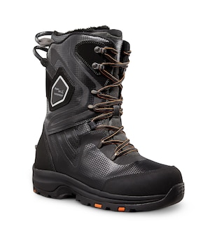 WindRiver Men's Snow Lynx IceFX T-Max Heat Quad Comfort Waterproof Winter Boots - Black