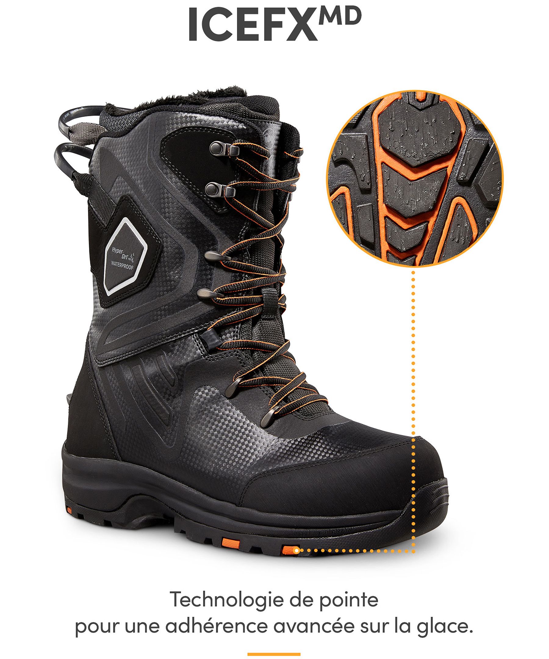 Bottes d'hiver avec IceFX pour hommes, Snow Lynx, WindRiver L