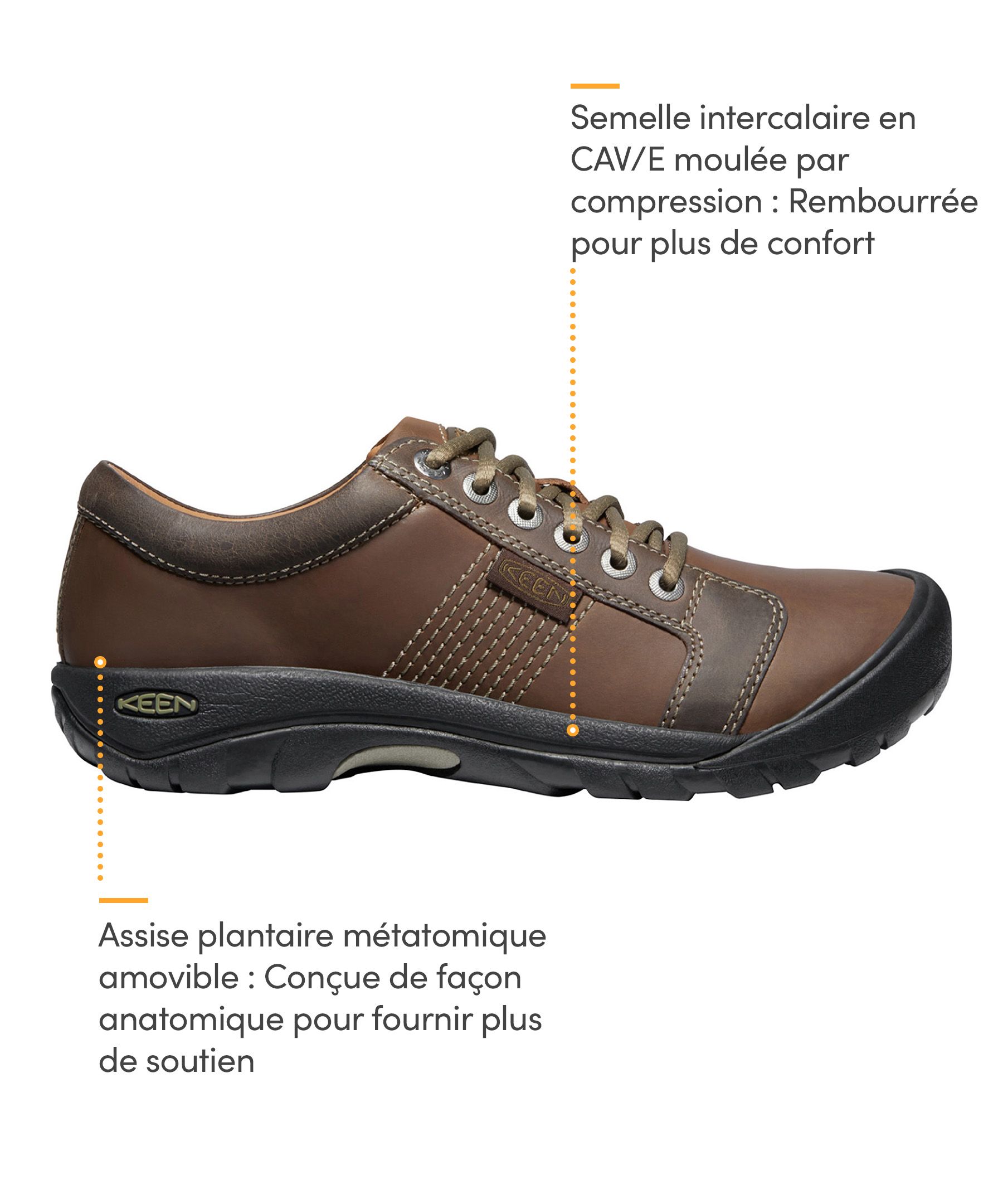 Chaussure de randonnée en cuir résistant à l’eau pour hommes, Austin, KEEN