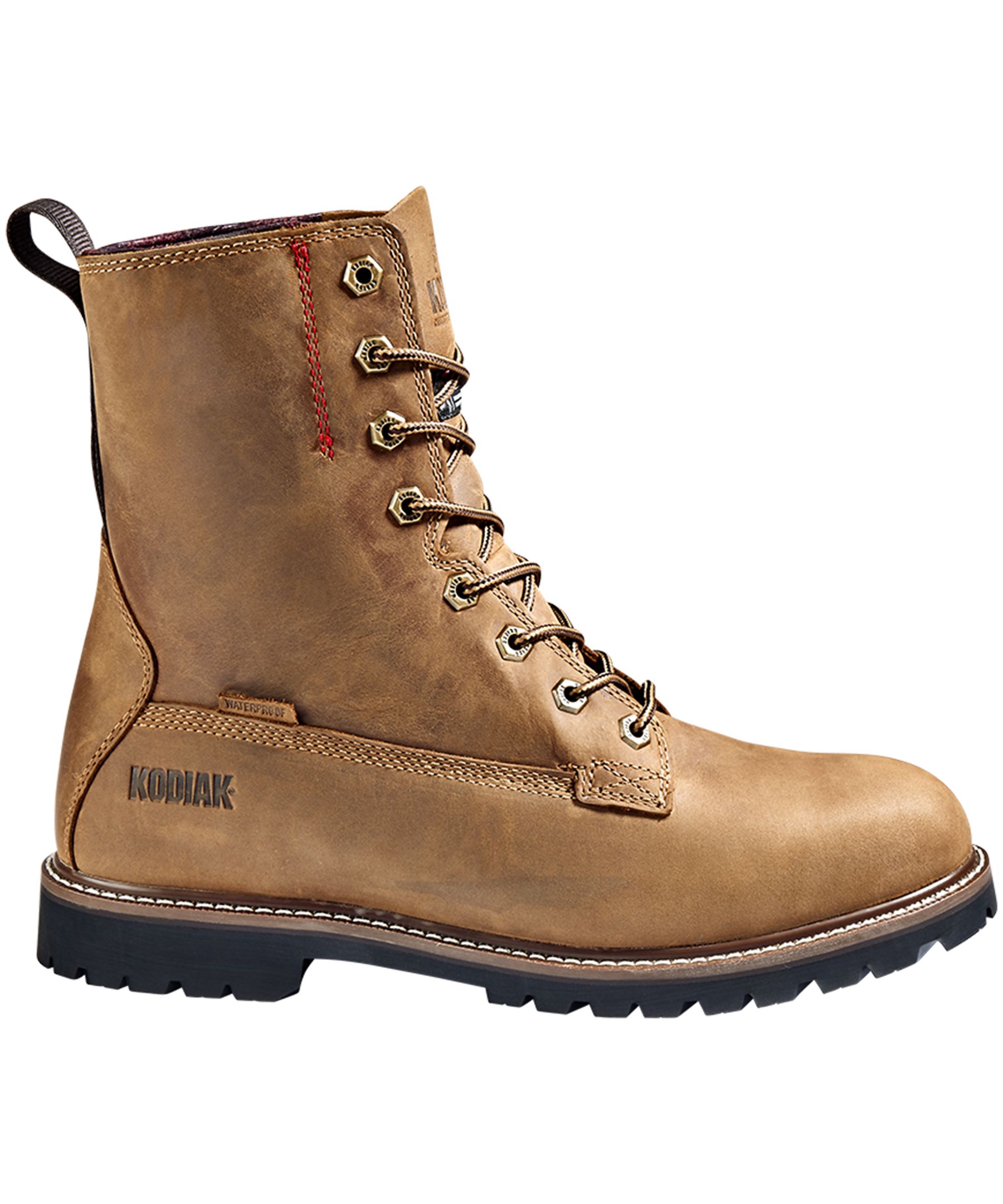 Kodiak Men's  8 Inch McKinney Waterproof Thinsulate Leather Boots - Brown