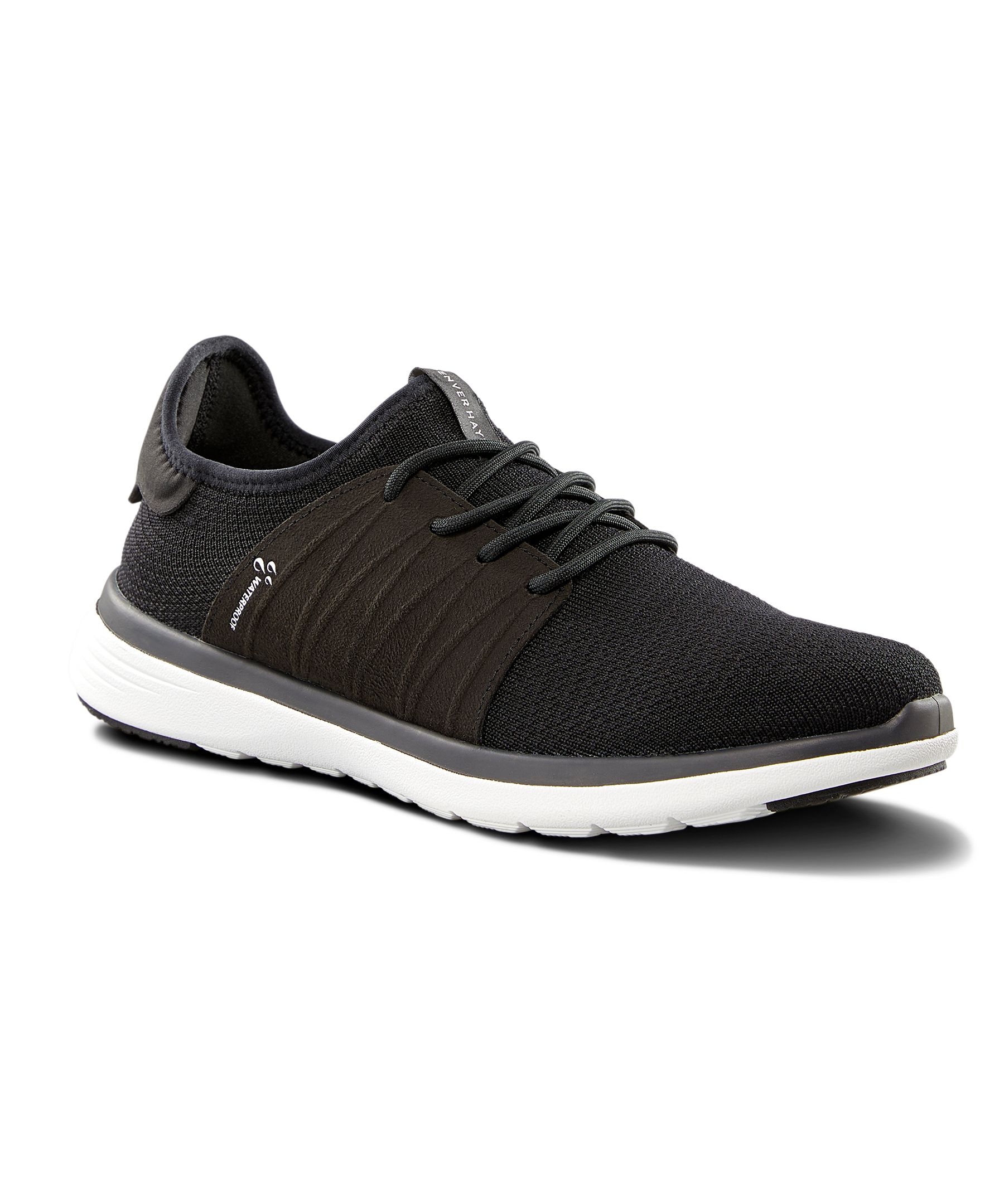 Denver Hayes Men's Shield Waterproof Hyper Dri 3 Knit Sneakers - Black/White