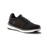 Denver Hayes Men's Shield Waterproof Hyper Dri 3 Knit Sneakers - Black/White Front_Three_Fourths_Angled_Right