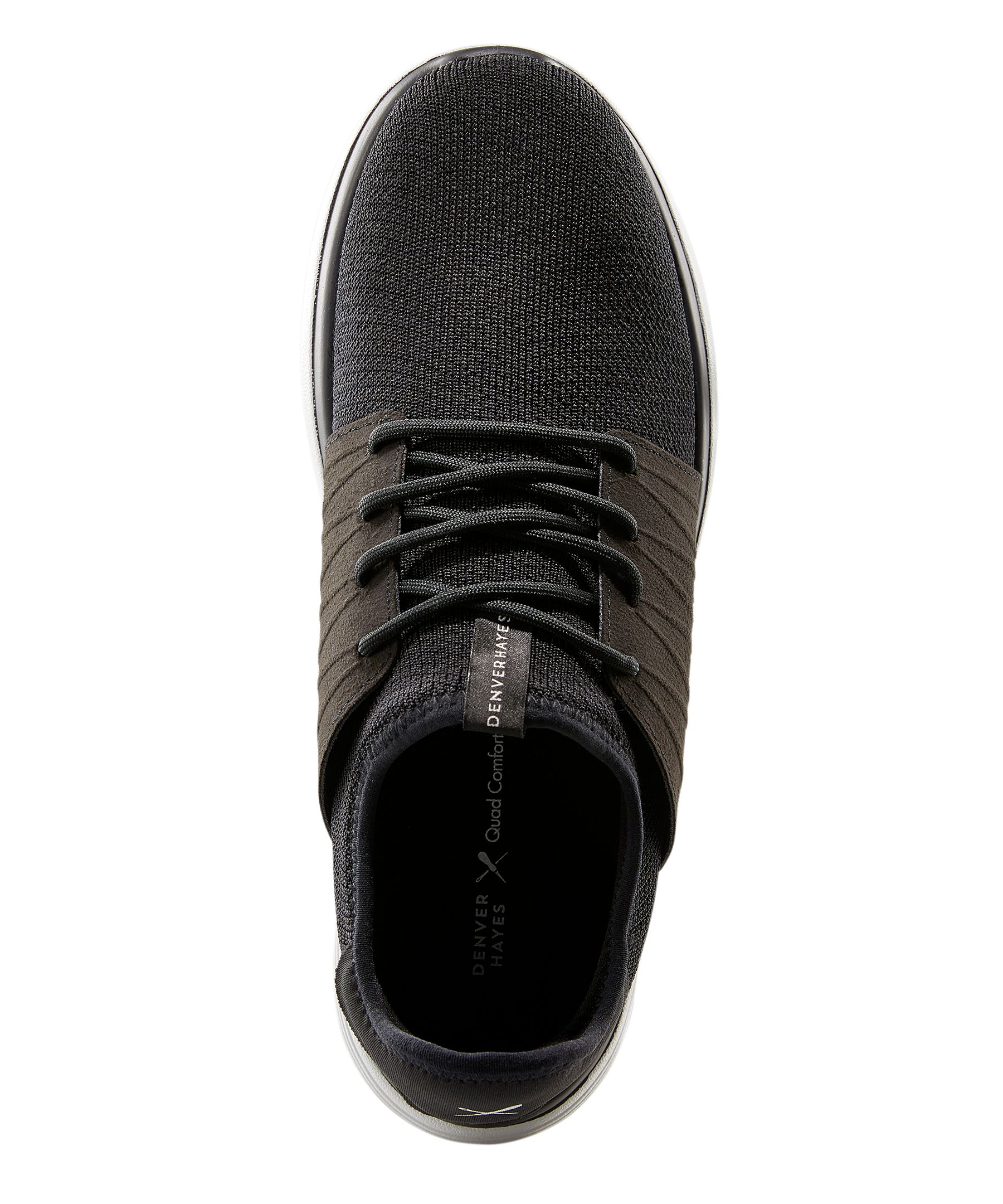 Denver Hayes Men's Shield Waterproof Hyper Dri 3 Knit Sneakers - Black/White