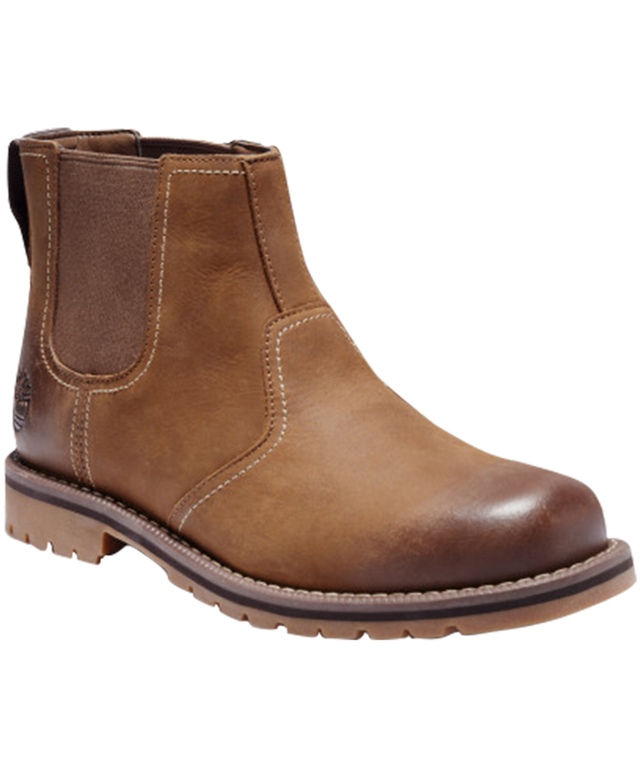 Timberland Men's Larchmont Gripstick Waterproof Chelsea Boots Brown