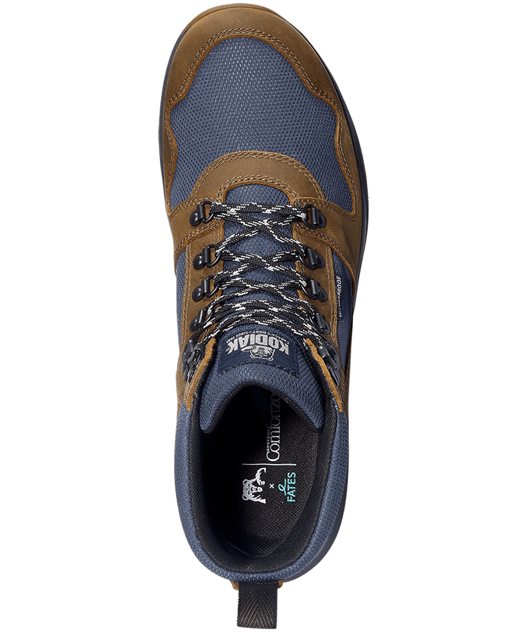 Chaussures de randonnée mi-basses Comfortzone en cuir étanches à l'eau pour hommes, Skogan, Kodiak