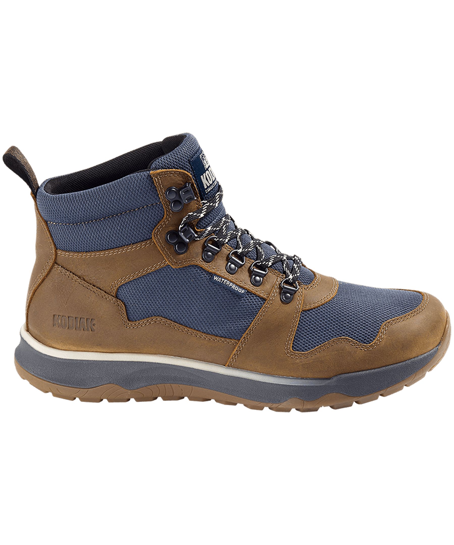 Chaussures de randonnée mi-basses Comfortzone en cuir étanches à l'eau pour hommes, Skogan, Kodiak