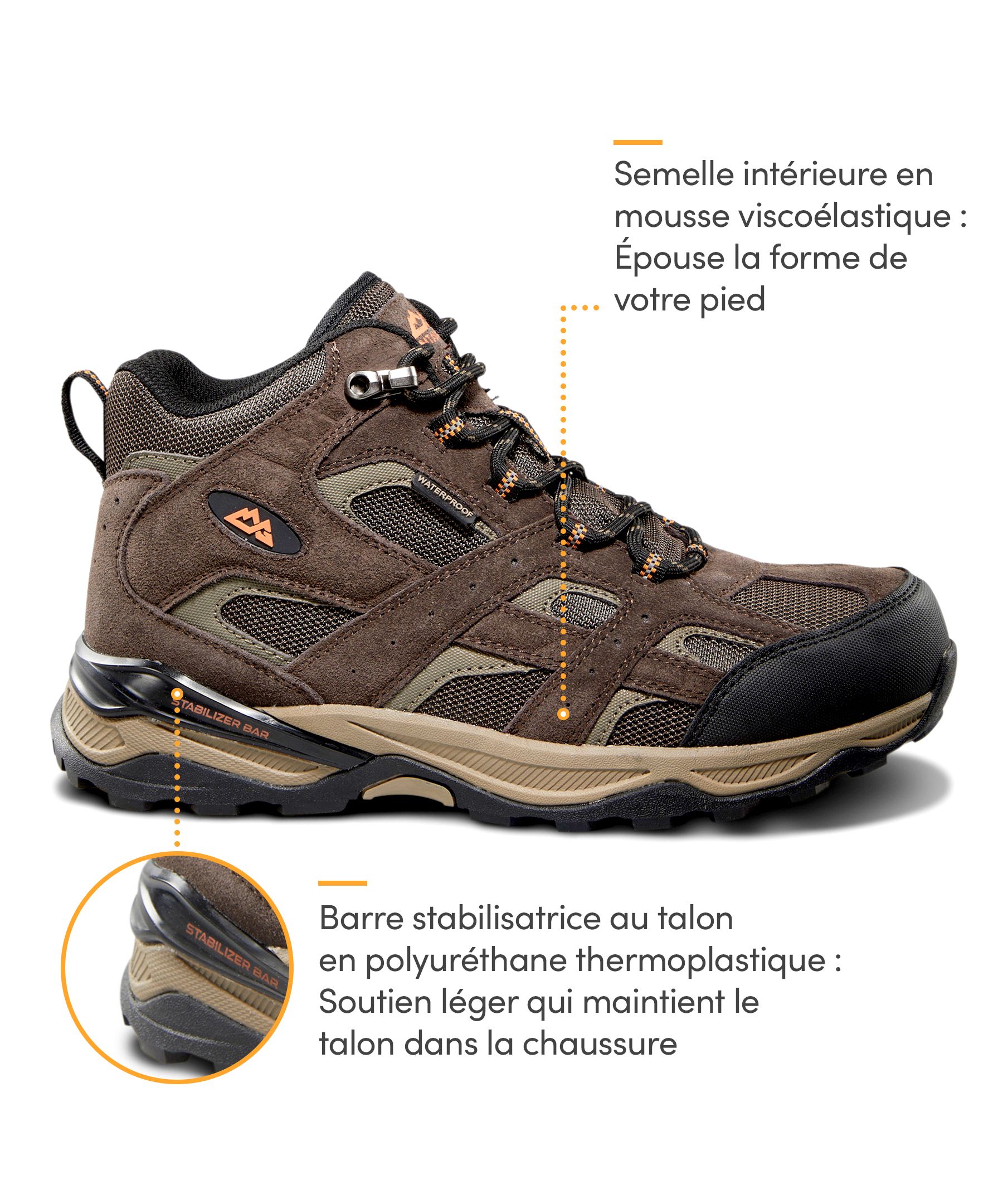 Bottes de randonnée étanches à l'eau pour hommes, Ascent, Mountain Gear