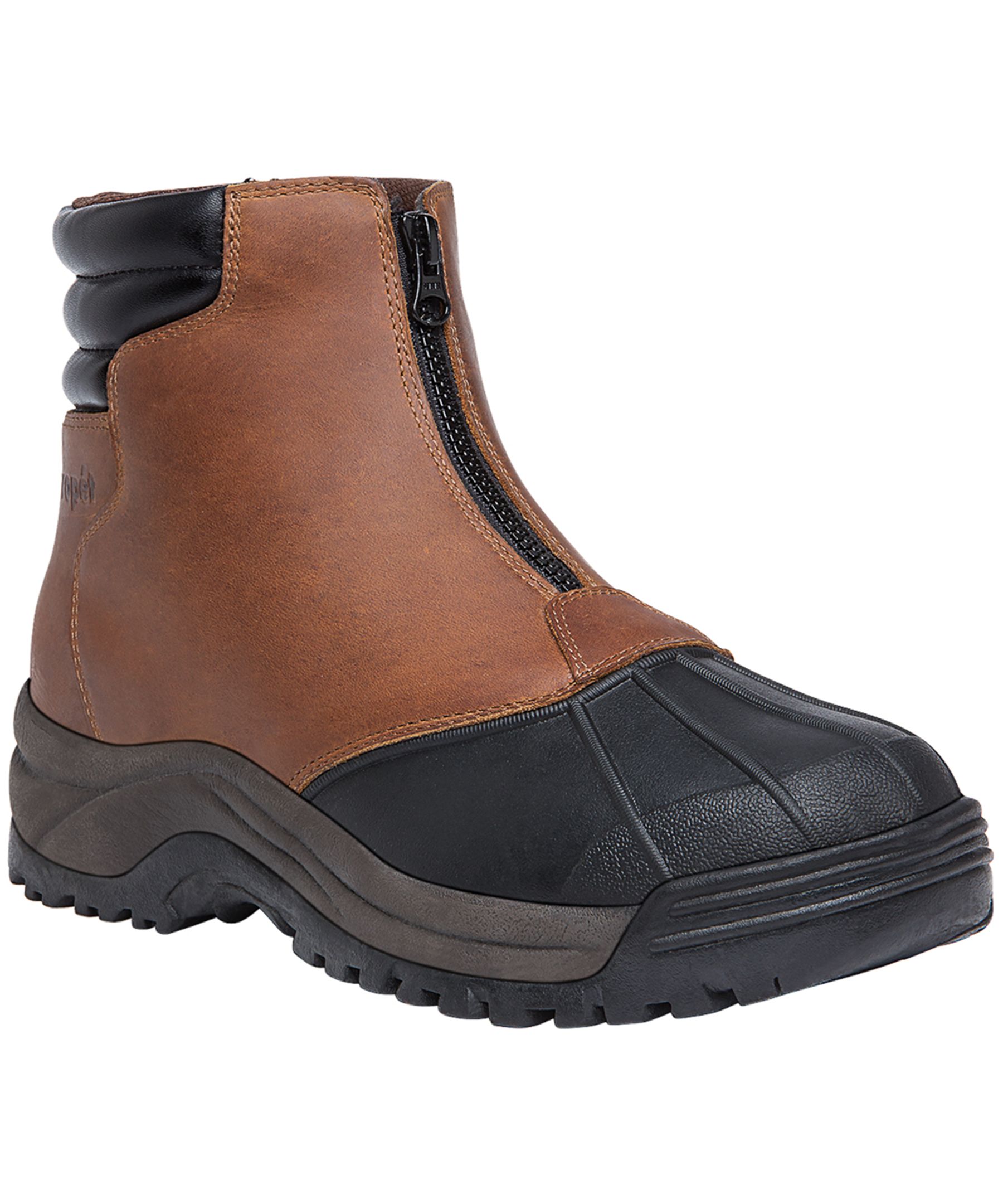 Propet Footwear Men's Blizzard Mid Zip Waterproof Leather Winter