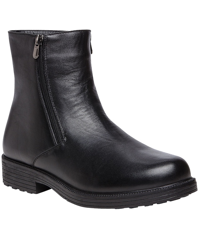 Bottes d'hiver de cuir hautes étanches à l'eau avec fermeture à glissière YYK pour hommes, Troy, Propet Footwear